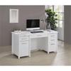 BOWERY HILL Contemporary Wood Lift Top Home Office Desk in White view 2