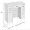 BOWERY HILL Contemporary Wood Lift Top Home Office Desk in White view 3