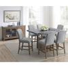 BOWERY HILL Transitional Driftwood Gray Finish Marble Top Server view 2