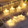 buniq White Clouds Smiling Clouds Star Light String Children's Bedroom Tent Birthday Holiday Decoration Dress Up Hanging Lights view 4