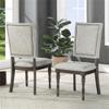 BOWERY HILL Traditional Sagebrush Upholstered Back Dining Chair in Gray (Set of 2) view 2