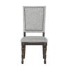BOWERY HILL Traditional Sagebrush Upholstered Back Dining Chair in Gray (Set of 2) view 4