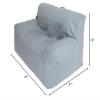 Acme Made Fog Grey Slouch Kids Sofa Couch view 3