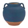 Melrose International Ceramic Urn Vase with Terra Cotta Accent - Decorative Vase for Flowers 7" H view 2