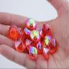 Allstarco 200PCS 12mm Light Red AB Carats Acrylic Diamond Confetti AB Coating for Table Scatter Wedding Decorations Vase Fillers view 2