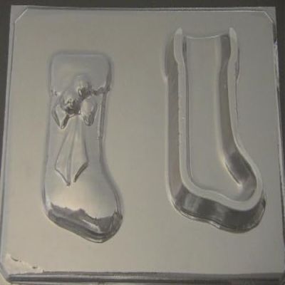 Christmas Stocking with Bells Pour Box Chocolate Candy Mold