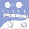 GlazieVault White Coat Hooks for Wall - Stainless Steel Coat Racks (2 Pack) - Heavy Duty White Coat Hooks Wall Mounted - Premium Design Rust Free White Coat Hangers Wall Hoks view 2