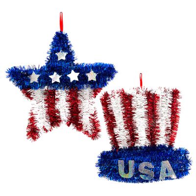 NOLITOY 2pcs USA Decorations Cap Decorations Americana Decorations Front Door Wreaths Summer Wreaths Independence Day Wreath Summer Decor Fourth of July Decor United States Outdoor Plastic