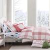 Levtex Home - Peppermint Plaid Comforter Set - Twin Comforter + One Standard Pillow Cases - Red, Cream - Waffle Plaid - Comforter (68 x 88in.) and Pillow Case (26 x 20in.) - Cotton view 1
