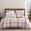 Levtex Home - Peppermint Plaid Comforter Set - Twin Comforter + One Standard Pillow Cases - Red, Cream - Waffle Plaid - Comforter (68 x 88in.) and Pillow Case (26 x 20in.) - Cotton view 2