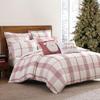 Levtex Home - Peppermint Plaid Comforter Set - Twin Comforter + One Standard Pillow Cases - Red, Cream - Waffle Plaid - Comforter (68 x 88in.) and Pillow Case (26 x 20in.) - Cotton view 3