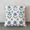 MangGou Blue Lotus Blue and White Euro Sham Pillow Covers Chinoiserie Style Pillow Case Asian Throw Pillow Cushion Cover 26x26in Farmhouse Pillowcase Home Decor for Couch Bedroom Living Room view 2