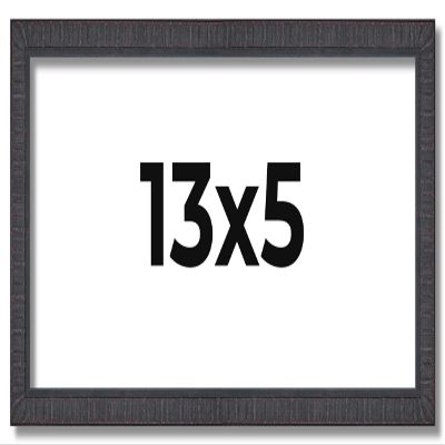13x5 IN Rustic Brown Real Wood Picture Frame Width 0.75 Inches | Interior Frame Depth 0.5 Inches | Kingsley Brown Distressed Photo Frame Complete with UV Acrylic, Foam Board Backing & Hanging Hardware
