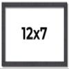 12x7 Rustic Brown Real Wood Picture Frame Width 0.75 Inches | Interior Frame Depth 0.5 Inches | Kingsley Brown Distressed Photo Frame Complete with UV Acrylic, Foam Board Backing & Hanging Hardware view 1