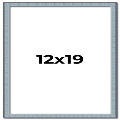 12x19 Frame Blue Scuffed Farm Board Solid Wood Picture Frame Width 0.75 Inches | Interior Depth 0.5 Inches | Kingsley Blue Frame with UV Acrylic, Foam Board Backing & Hanging Hardware