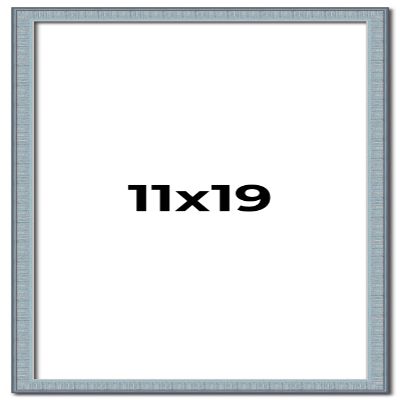 11x19 Frame Blue Scuffed Farm Board Solid Wood Picture Frame Width 0.75 Inches | Interior Depth 0.5 Inches | Kingsley Blue Frame with UV Acrylic, Foam Board Backing & Hanging Hardware