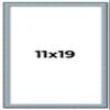 11x19 Frame Blue Scuffed Farm Board Solid Wood Picture Frame Width 0.75 Inches | Interior Depth 0.5 Inches | Kingsley Blue Frame with UV Acrylic, Foam Board Backing & Hanging Hardware view 1