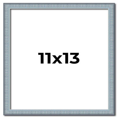11x13 Frame Blue Scuffed Farm Board Solid Wood Picture Frame Width 0.75 Inches | Interior Depth 0.5 Inches | Kingsley Blue Frame with UV Acrylic, Foam Board Backing & Hanging Hardware