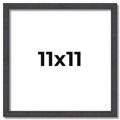11x11 Rustic Brown Real Wood Picture Frame Width 0.75 Inches | Interior Frame Depth 0.5 Inches | Kingsley Brown Distressed Photo Frame Complete with UV Acrylic, Foam Board Backing & Hanging Hardware