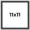 11x11 Rustic Brown Real Wood Picture Frame Width 0.75 Inches | Interior Frame Depth 0.5 Inches | Kingsley Brown Distressed Photo Frame Complete with UV Acrylic, Foam Board Backing & Hanging Hardware view 1