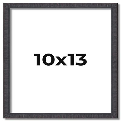 10x13 Rustic Brown Real Wood Picture Frame Width 0.75 Inches | Interior Frame Depth 0.5 Inches | Kingsley Brown Distressed Photo Frame Complete with UV Acrylic, Foam Board Backing & Hanging Hardware