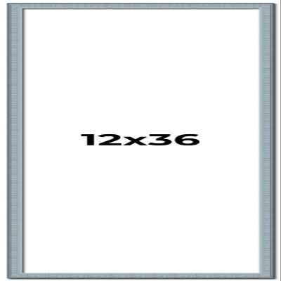 12x36 Frame Blue Scuffed Farm Board Solid Wood Picture Frame Width 0.75 Inches | Interior Depth 0.5 Inches | Kingsley Blue Frame with UV Acrylic, Foam Board Backing & Hanging Hardware