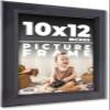 10x12 Frame Black Passaggi Solid Wood Picture Frame Width 1.5 Inches | Interior Depth 0.5 Inches | Passaggi Nero Modern Photo Frame Complete with UV Acrylic, Foam Board Backing & Hanging Hardware view 1