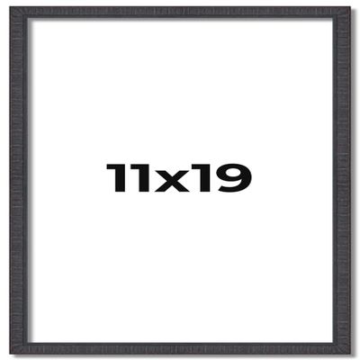 11x19 Rustic Brown Real Wood Picture Frame Width 0.75 Inches | Interior Frame Depth 0.5 Inches | Kingsley Brown Distressed Photo Frame Complete with UV Acrylic, Foam Board Backing & Hanging Hardware
