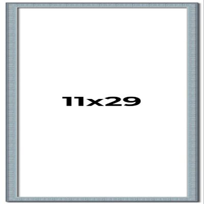 11x29 Frame Blue Scuffed Farm Board Solid Wood Picture Frame Width 0.75 Inches | Interior Depth 0.5 Inches | Kingsley Blue Frame with UV Acrylic, Foam Board Backing & Hanging Hardware