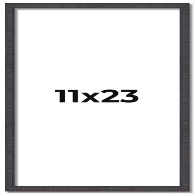 11x23 Rustic Brown Real Wood Picture Frame Width 0.75 Inches | Interior Frame Depth 0.5 Inches | Kingsley Brown Distressed Photo Frame Complete with UV Acrylic, Foam Board Backing & Hanging Hardware