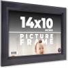 14x10 Frame Black Passaggi Solid Wood Picture Frame Width 1.5 Inches | Interior Depth 0.5 Inches | Passaggi Nero Modern Photo Frame Complete with UV Acrylic, Foam Board Backing & Hanging Hardware view 1