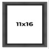 11x16 Frame Black Passaggi Solid Wood Picture Frame Width 1.5 Inches | Interior Frame Depth 0.5 Inches | Black Modern Photo Frame Complete with UV Acrylic, Foam Board Backing & Hanging Hardware view 1
