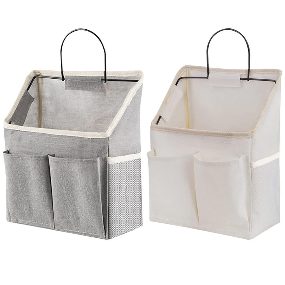 Alipis 2pcs Wall Hanging Organizer Bag Storage Containers for Dormitory Bedroom Living Room Versatile Hanging Storage for Mobile Phones Remote Controls and More