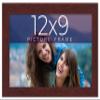 12x9 Frame Brown Solid Wood Picture Frame Width 0.75 Inches | Interior Frame Depth 0.5 Inches | Mogano Traditional Photo Frame Complete with UV Acrylic, Foam Board Backing & Hanging Hardware view 1