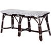 BOWERY HILL Transitional Rattan Weave Bench in Dark Brown Finish view 1
