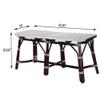 BOWERY HILL Transitional Rattan Weave Bench in Dark Brown Finish view 2