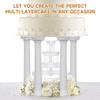 8pcs Roman Pillar Cake Stand Small Cake Stand for Wedding Reception for Stacking Supports Base Plastic Roman Column Tiered Stands Pillars Columns view 2