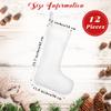 Aodaer 12 Pieces Plain Christmas Sublimation Burlap Stockings Hanging Stockings for Tree Fireplace DIY Heat Transfer Printing Christmas Home Decoration, 15.7 x 11.8 x 7.1 Inches view 2