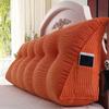 TESICA Large Triangular Headboard Wedge Bed Rest Reading Pillow Corn Velvet Backrest Positioning Support Bolster Cushion with Removable Cover 71x10x20 Inches view 2