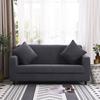 IMYOGI High Stretch Sofa Covers Solid Color Modern Style Sofa Cover Stylish Jacquard Couch Covers High Stretch Sofa Slipcovers Machine Washable for Living Room -Grey-2 Seater(145-185cm) view 1