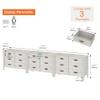 WAMPAT White Long Dresser for Bedroom, Wood Large Dresser with 18 Drawers, Kids Dressers & Chest of Drawers, 3-in-1 Classic Storage Cabinet Organizer for Closet, Living Room, Hallway view 2