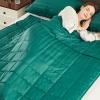 anfie Weighted Blanket, 48x72-15lb, Ultra Soft Polyester, 15lbs, Glass Beads, Cooling, Machine Washable, Modern, Abstract, Green, Adult, Unisex view 1