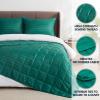 anfie Weighted Blanket, 48x72-15lb, Ultra Soft Polyester, 15lbs, Glass Beads, Cooling, Machine Washable, Modern, Abstract, Green, Adult, Unisex view 3