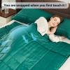 anfie Weighted Blanket, 48x72-15lb, Ultra Soft Polyester, 15lbs, Glass Beads, Cooling, Machine Washable, Modern, Abstract, Green, Adult, Unisex view 4