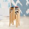 Best Barstools Stacking Stools Creative Dining Table Stool Solid Wood Small Bench Chair Backless Round Wooden Portable High Stool Stable Load Bearing view 2