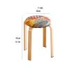 Best Barstools Stacking Stools Creative Dining Table Stool Solid Wood Small Bench Chair Backless Round Wooden Portable High Stool Stable Load Bearing view 3