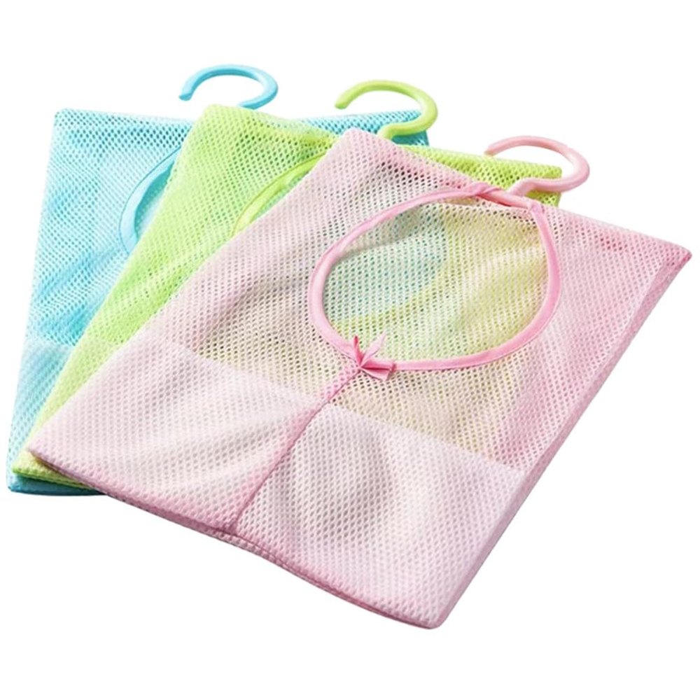 3pcs Breathable Mesh Hanging Storage Bag for Cabinet Doors