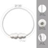 Hangtty Magnetic Curtain Tiebacks 6 Pack Rope Decorative Curtain Tie Backs Elegant Curtain Holders for Drapes Outdoor Window Treatment Holdbacks, White view 2