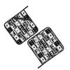 2 Pack Graffiti Retro Tapes Pot Holders with Hanging Loops Hand Pockets,Heat Resistant, Kitchen Essential, Vintage Potholder Set for Kitchen Baking Chef Barbeque,Square,8x8 Inch view 2