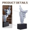 AOPPLSOT Woman Deco Figures Sculpture, Modern Art Woman Deco Statue, for Decoration Bedroom, windowsill, Flat, Office, Wine Cabinet, Resin Craft,White view 3